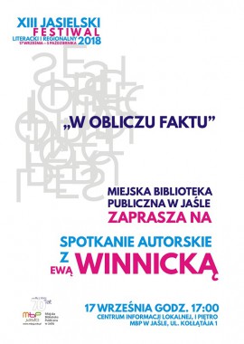 Festiwal:  W obliczu faktu – spotkanie autorskie z Ewą Winnicką
