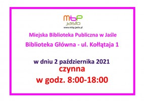 Festiwal Nauki - Biblioteka Główna otwarta do 18:00