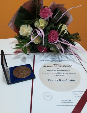 Medal SBP „W Dowód Uznania” dla Doroty Kamińskiej