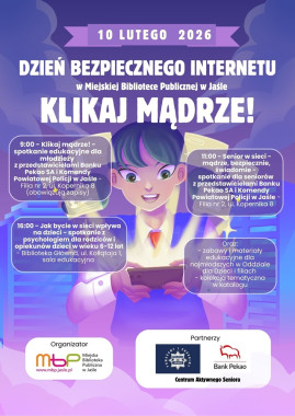 Klikaj mądrze! Dzień Bezpiecznego Internetu 2026 w Miejskiej Bibliotece Publicznej w Jaśle