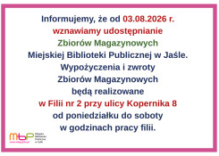 Od 03.08.2026 r. wznawiamy udostępnianie Zbiorów Magazynowych